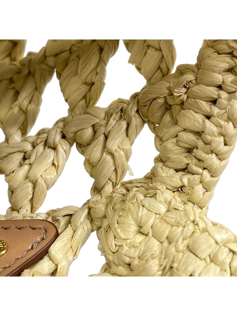 Prada Beige Raffia Shoulder Bag #305575P84B - Picture 14 of 15